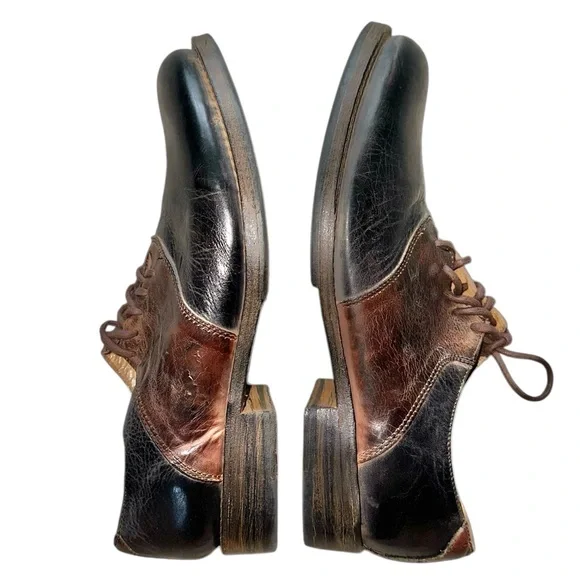 BEDSTU Bedstu Bed Stu Spectator Oxfords Derbys Black Brown Leather Oxfords M 9